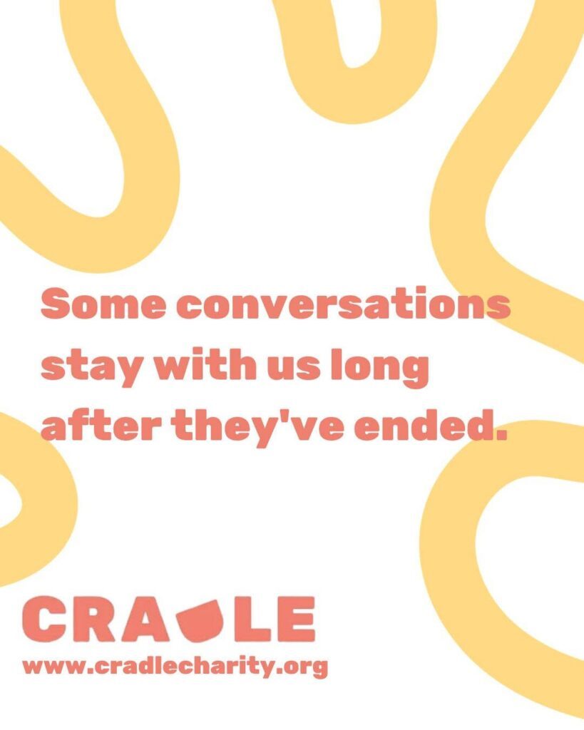 Flyer with slogan advertising online Zoom session for CRADLE_CharityJob